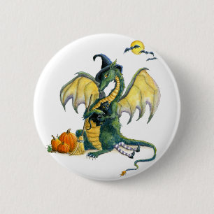 Chapa Redonda De 5 Cm Perno del dragón de Halloween