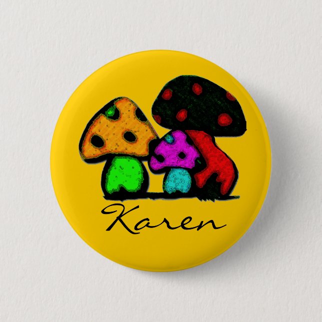 Chapa Redonda De 5 Cm perno del nombre del trippie del hippie (Anverso)