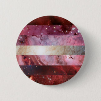 Chapa Redonda De 5 Cm Perno lesbiano de la bandera de la nebulosa