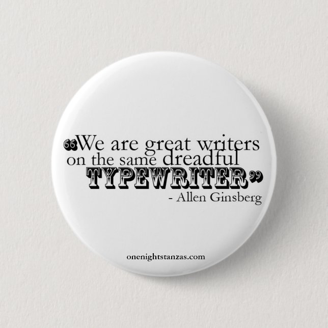 Chapa Redonda De 5 Cm Perno terrible de la máquina de escribir (Anverso)