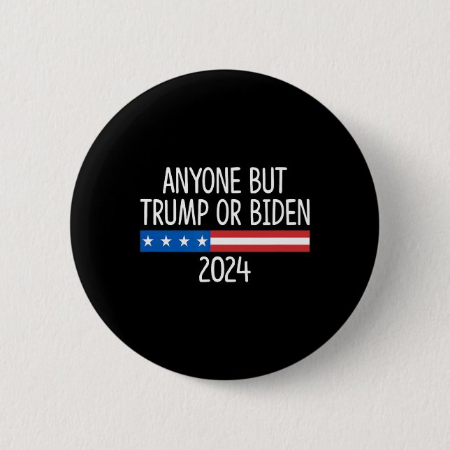 Chapa Redonda De 5 Cm Pero Trump O Biden 2024 - (Anverso)