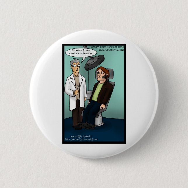 Chapa Redonda De 5 Cm ¿Peróxido Dentista Bluetooth? Graciosos regalos pa (Anverso)