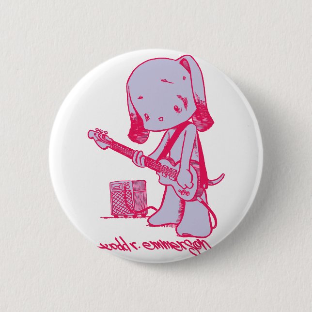 Chapa Redonda De 5 Cm Perrito bajo (Anverso)