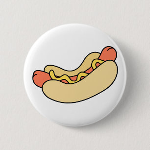 Chapa Redonda De 5 Cm Perrito caliente