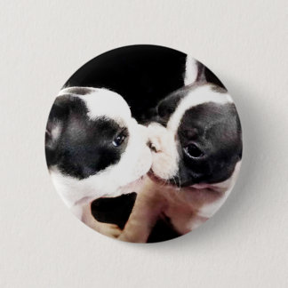 Chapa Redonda De 5 Cm Perritos del bulldog francés