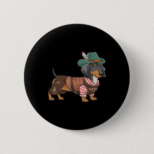 Chapa Redonda De 5 Cm Perro alemán Dachshund Bavarian Weiner Sausage _1