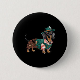 Chapa Redonda De 5 Cm Perro alemán Dachshund Bavarian Weiner Sausage _4
