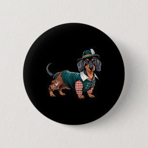 Chapa Redonda De 5 Cm Perro alemán Dachshund Bavarian Weiner Sausage _5