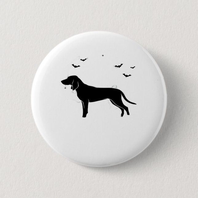 Chapa Redonda De 5 Cm Perro azul - Halloween Moon Silhouette Classic T (Anverso)