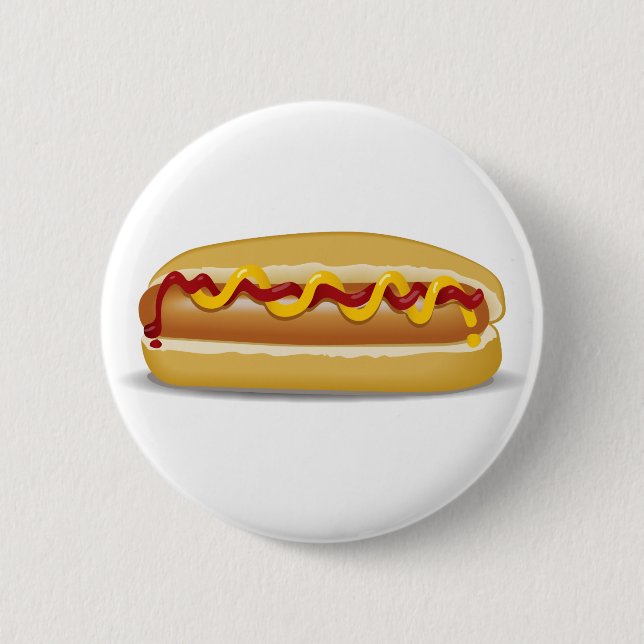 Chapa Redonda De 5 Cm Perro caliente (Anverso)
