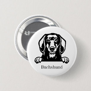 Chapa Redonda De 5 Cm perro dachshund