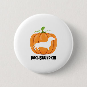 Chapa Redonda De 5 Cm Perro Dachshund Halloween