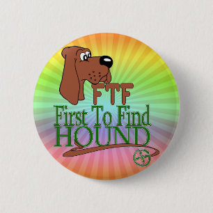 CHAPA REDONDA DE 5 CM PERRO DE GEOGACHING FTF
