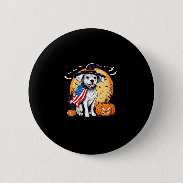 Chapa Redonda De 5 Cm Perro de Halloween de mujer  (Anverso)