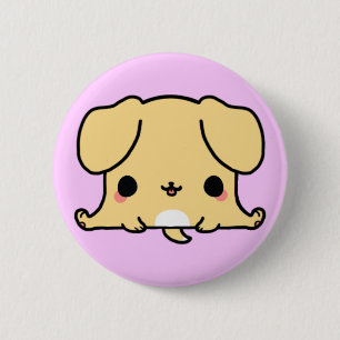 Chapa Redonda De 5 Cm Perro de Kawaii (usted cambia el fondo!)