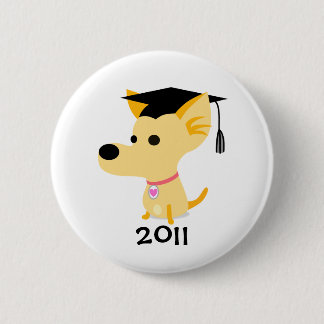 Chapa Redonda De 5 Cm Perro de la graduación 2011