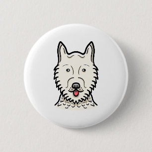 Chapa Redonda De 5 Cm Perro esquimal americano