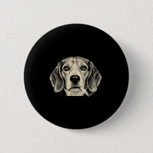 Chapa Redonda De 5 Cm Perro fumando cigarrillo divertido Beagle Meme