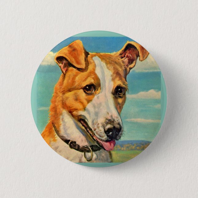 Chapa Redonda De 5 Cm perro guapo (Anverso)