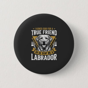 Chapa Redonda De 5 Cm Perro Labrador amigo verdadero