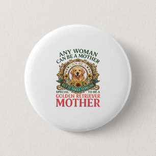 Chapa Redonda De 5 Cm Perro Madre Golden Retriever Girasoles Abejas_1