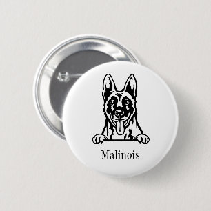 Chapa Redonda De 5 Cm Perro malinés belga