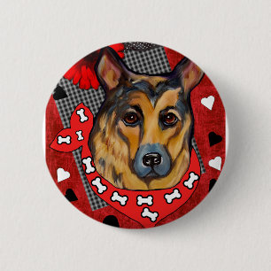 CHAPA REDONDA DE 5 CM PERRO PASTOR ALEMÁN