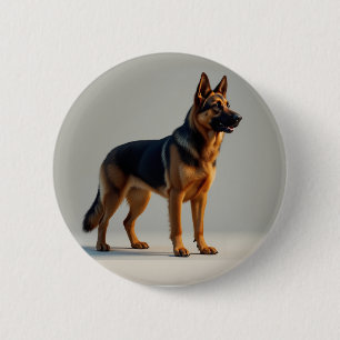 Chapa Redonda De 5 Cm Perro pastor alemán