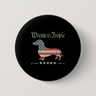 Chapa Redonda De 5 Cm Perro salchicha Merica vintage weenie el pueblo