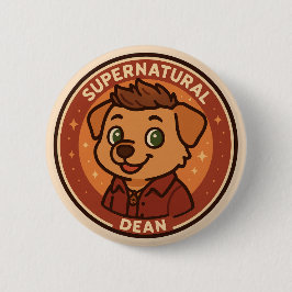 Chapa Redonda De 5 Cm Perro supernatural - Dean Pin