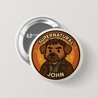 Chapa Redonda De 5 Cm Perro supernatural - John