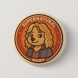 Chapa Redonda De 5 Cm Perro supernatural - Mary Pin