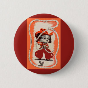 Chapa Redonda De 5 Cm perro vaquero