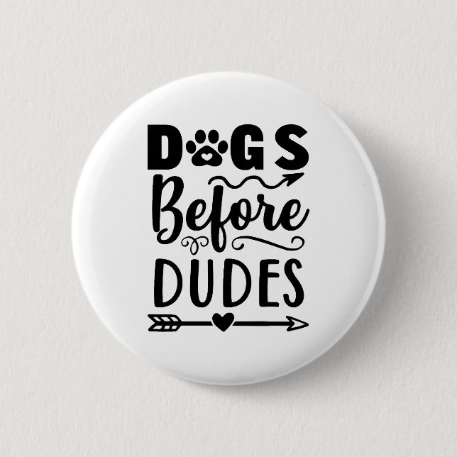 Chapa Redonda De 5 Cm Perros antes de dudes (Anverso)