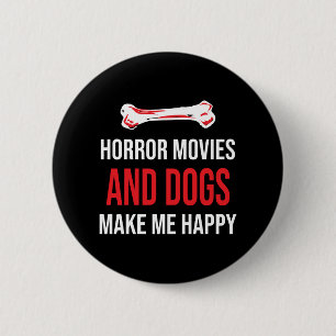 Chapa Redonda De 5 Cm Perros de películas de terror