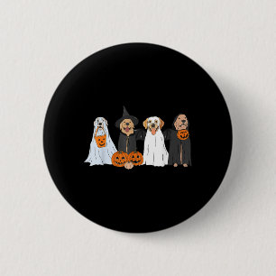 Chapa Redonda De 5 Cm Perros fantasmales de Halloween de adorable Labrad