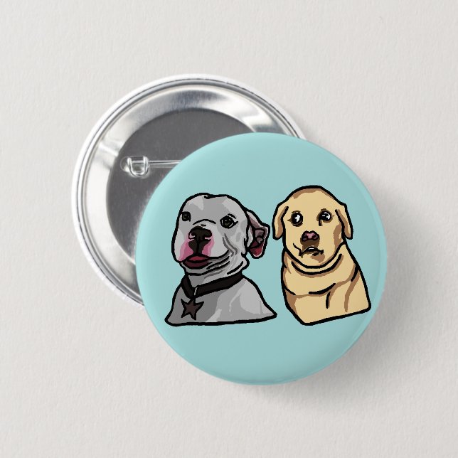 Chapa Redonda De 5 Cm Perros Memes Lindos (Anverso y reverso)
