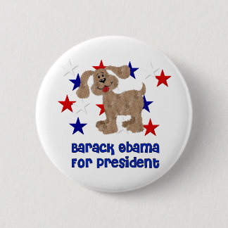Chapa Redonda De 5 Cm Perros para Obama