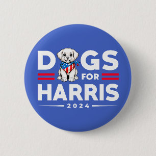 Chapa Redonda De 5 Cm Perros por Harris 2024 Kamala