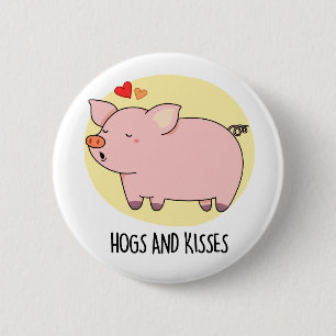 Chapa Redonda De 5 Cm Perros Y Besos Graciosos Hog Pig Pun