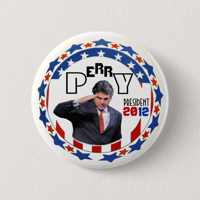 Chapa Redonda De 5 Cm Perry para Prez en 2012 (Anverso)