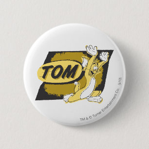 Chapa Redonda De 5 Cm Persecución de Tom