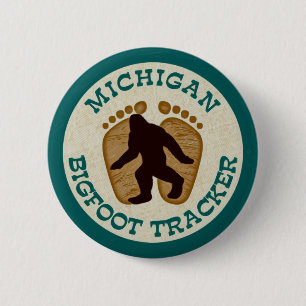 Chapa Redonda De 5 Cm Perseguidor de Michigan Bigfoot