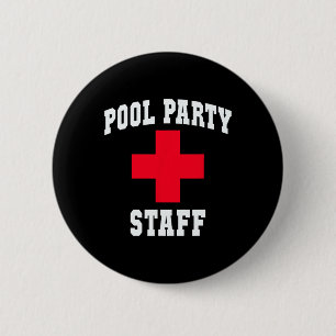 Chapa Redonda De 5 Cm Personal de la fiesta en la piscina sarcástico vac