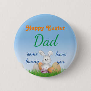 Chapa Redonda De 5 Cm Personaliza Name Happy Easter que algún conejito t