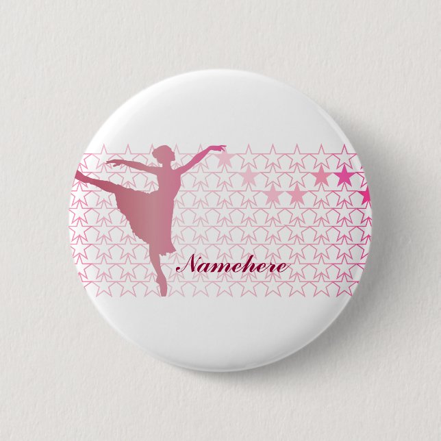 Chapa Redonda De 5 Cm Personalizable: Bailarina (Anverso)