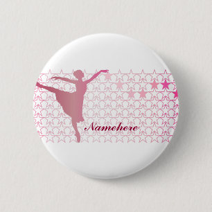 Chapa Redonda De 5 Cm Personalizable: Bailarina