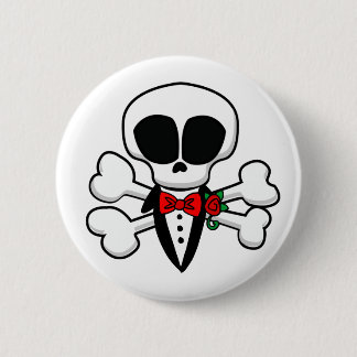Chapa Redonda De 5 Cm Personalizable completo Skull Groom