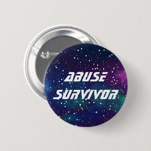 Chapa Redonda De 5 Cm Personalizable de sobrevivientes de abuso identida