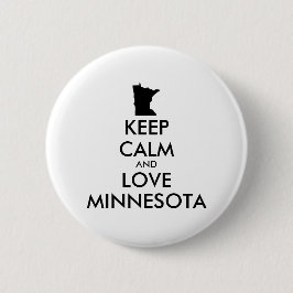 Chapa Redonda De 5 Cm Personalizable MANTENGA CALMA Y AME A MINNESOTA